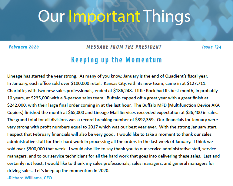 Oct. Newsletter