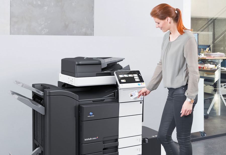 Woman Working at Printer